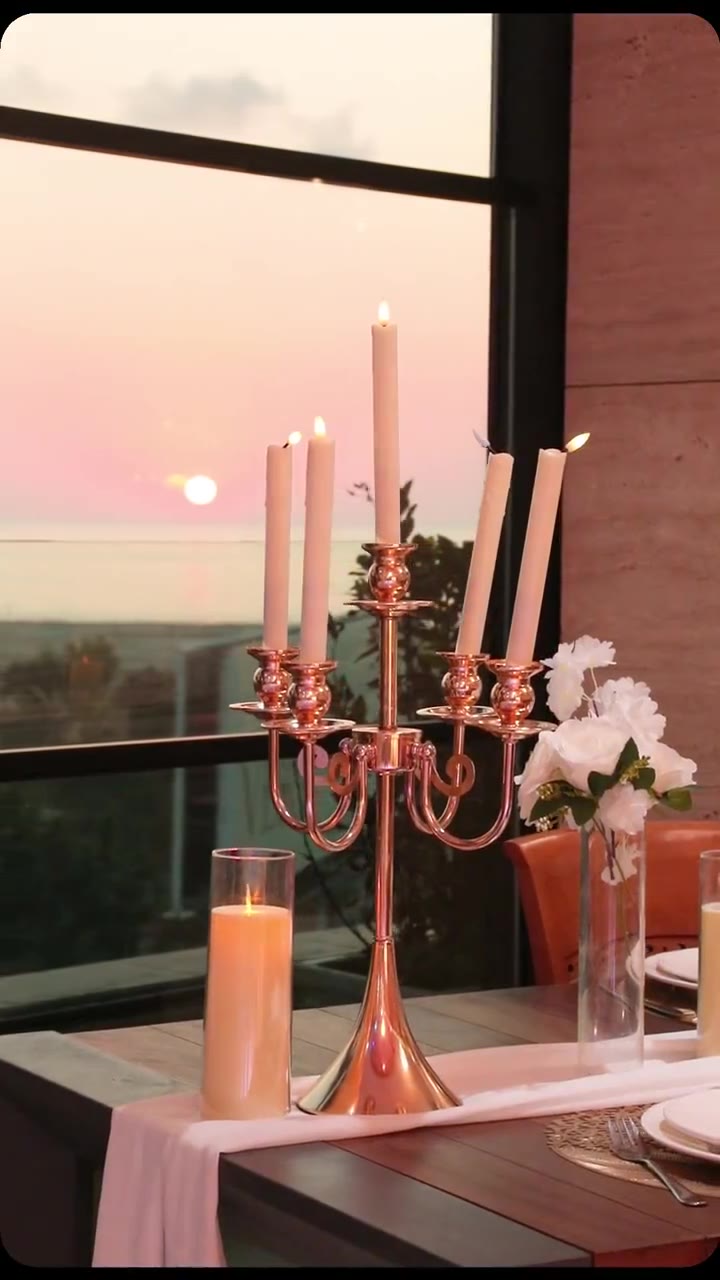 Private event reel with candles and pink light